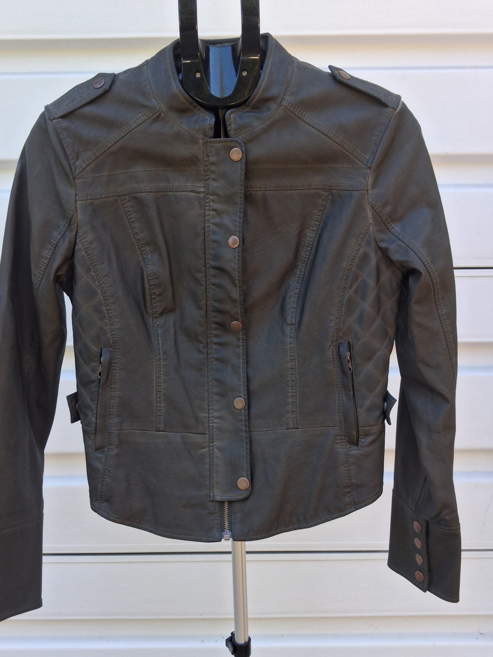 Anthropologie Hei Hei Vegan Leather Crop Jacket